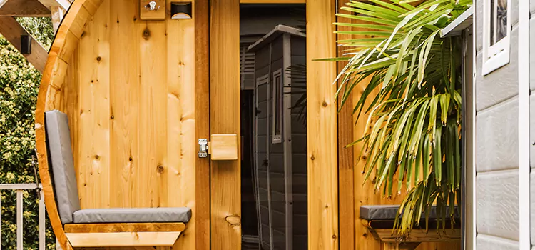 Wood-fired Outdoor Residential Sauna Installation in Whitby, Ontario